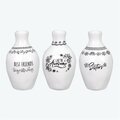 Youngs Ceramic Vase Set, Black & White - Small - 3 Piece 72476